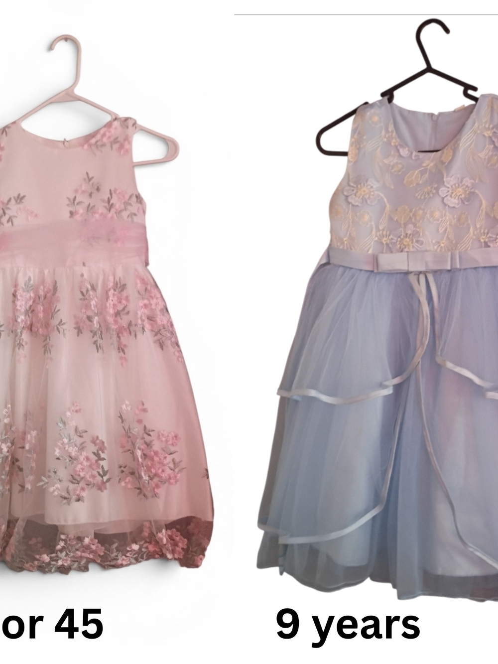 Girls Pink Floral Embroidered Tulle Dress